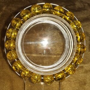 1 Pc.Natural Brazilian Citrine Orange-Yellow Super Seven Bracelet for Unisex